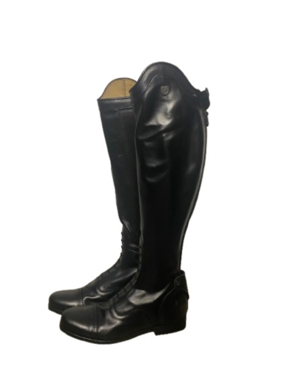 LM Boots Custom Tall Riding Boots Size 9 Black Leather Equestrian
